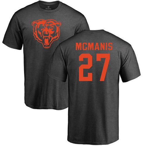 Chicago Bears Men Ash Sherrick McManis One Color NFL Football #27 T Shirt->nfl t-shirts->Sports Accessory
